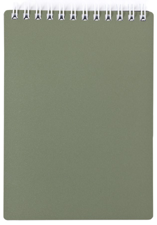 Блокнот А5 80л кл спир Metallic Темно-зеленый (пластик. обл)