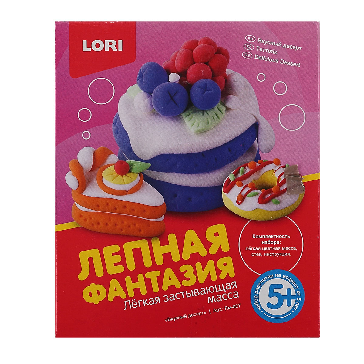 Творч Тесто д/лепки 6цв 80гр(крышки-формочки)