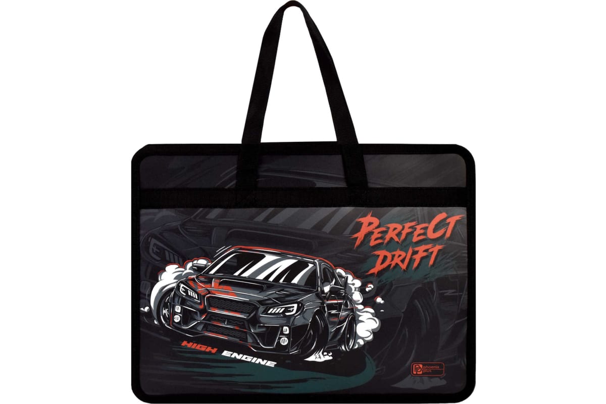 Сумка А4 пластик Феникс Дрифт на молнии