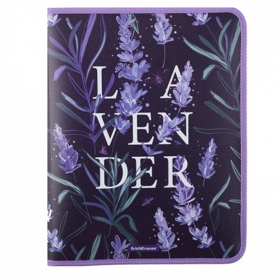 Папка на молнии А4 с рис EK Lavender