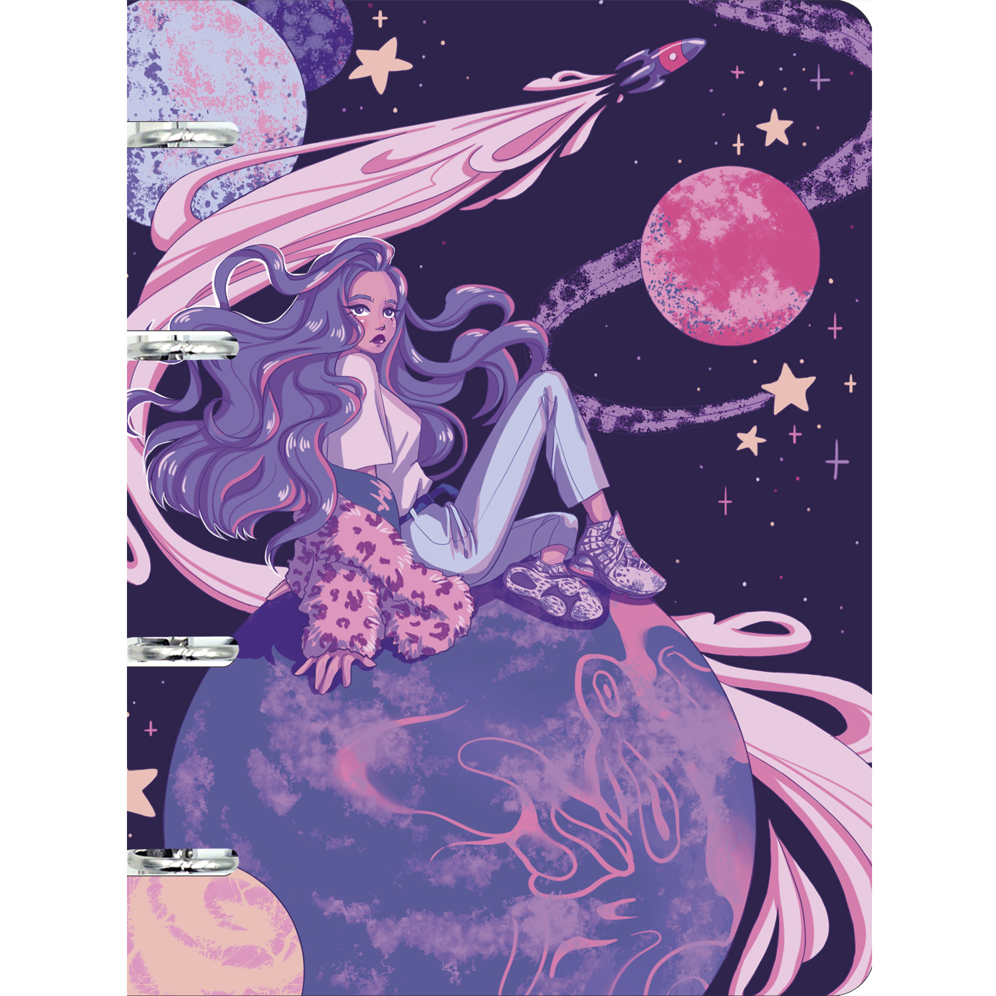 Тетрадь на кольцах 100л Cosmic Girl (Эксклюзив)