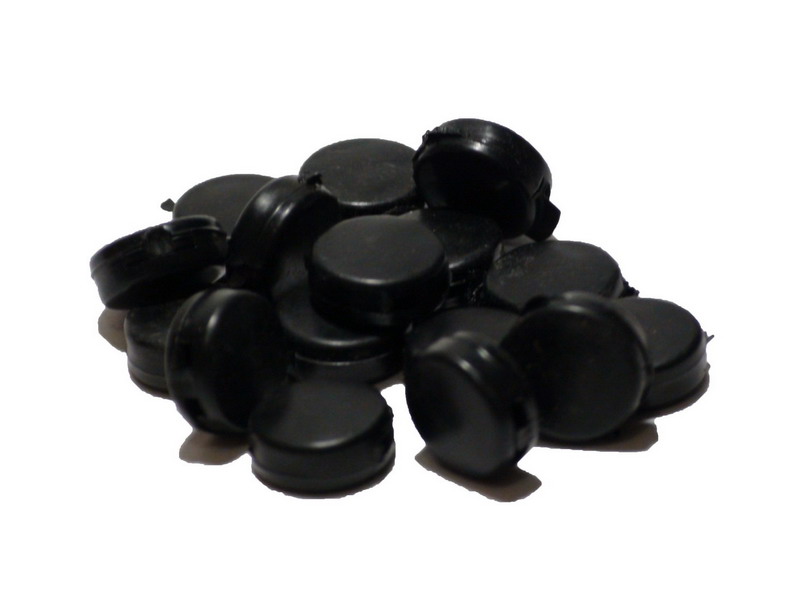 Пломба пластиковая черная круглая с металлич. сердечн. 10мм