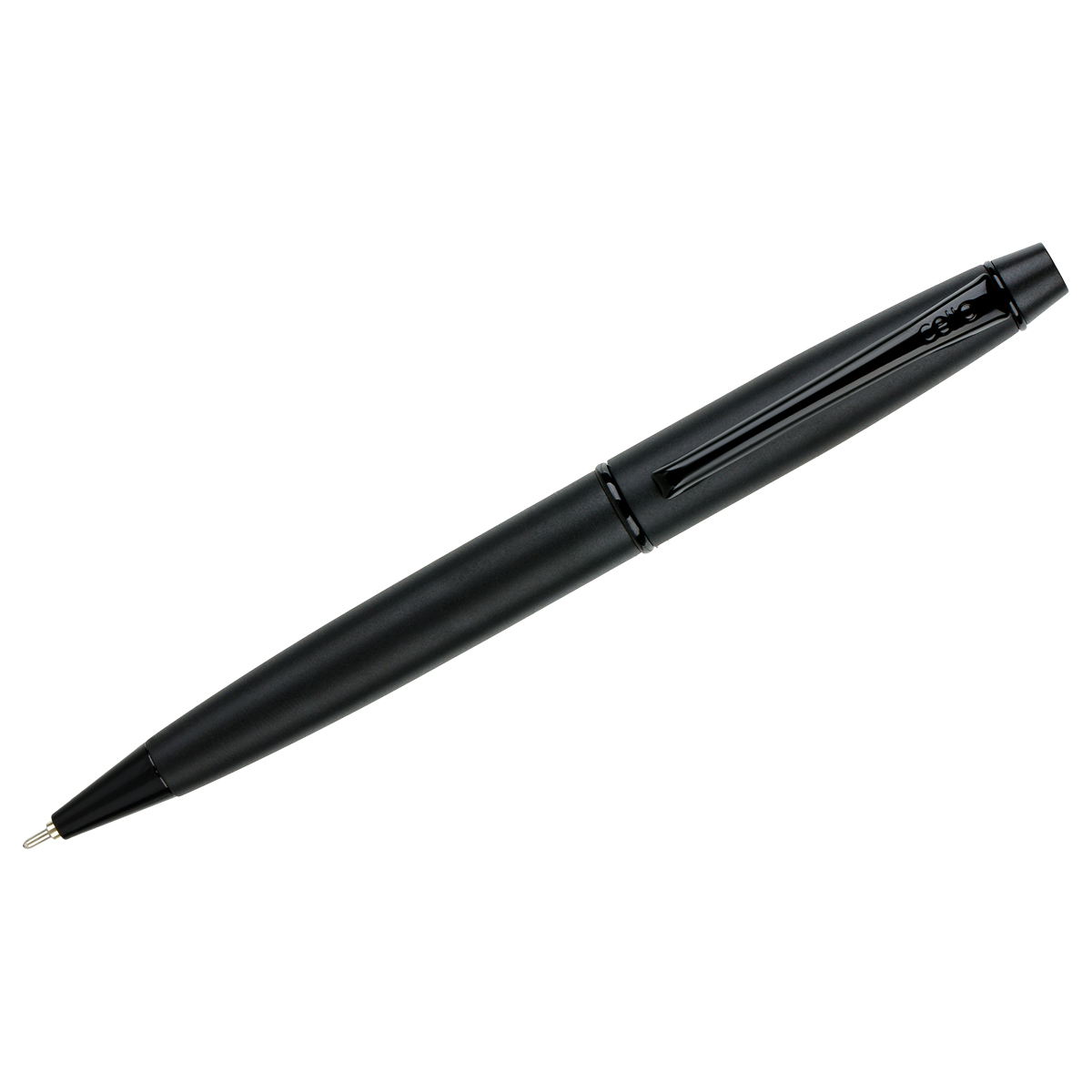 Ручка подар шар Cello Carbon синяя 0,7мм корпус черный матовый поворотный футляр