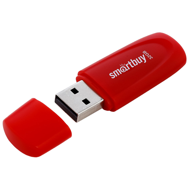 Флэш-карта USB 32GB 2.0 Smart Buy Scout красный