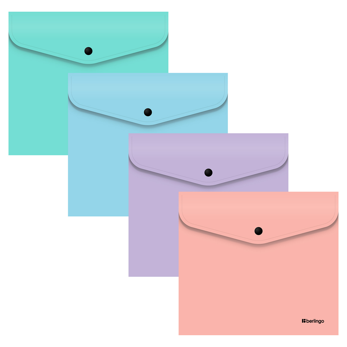 Папка-конверт А5 однотон ассорти