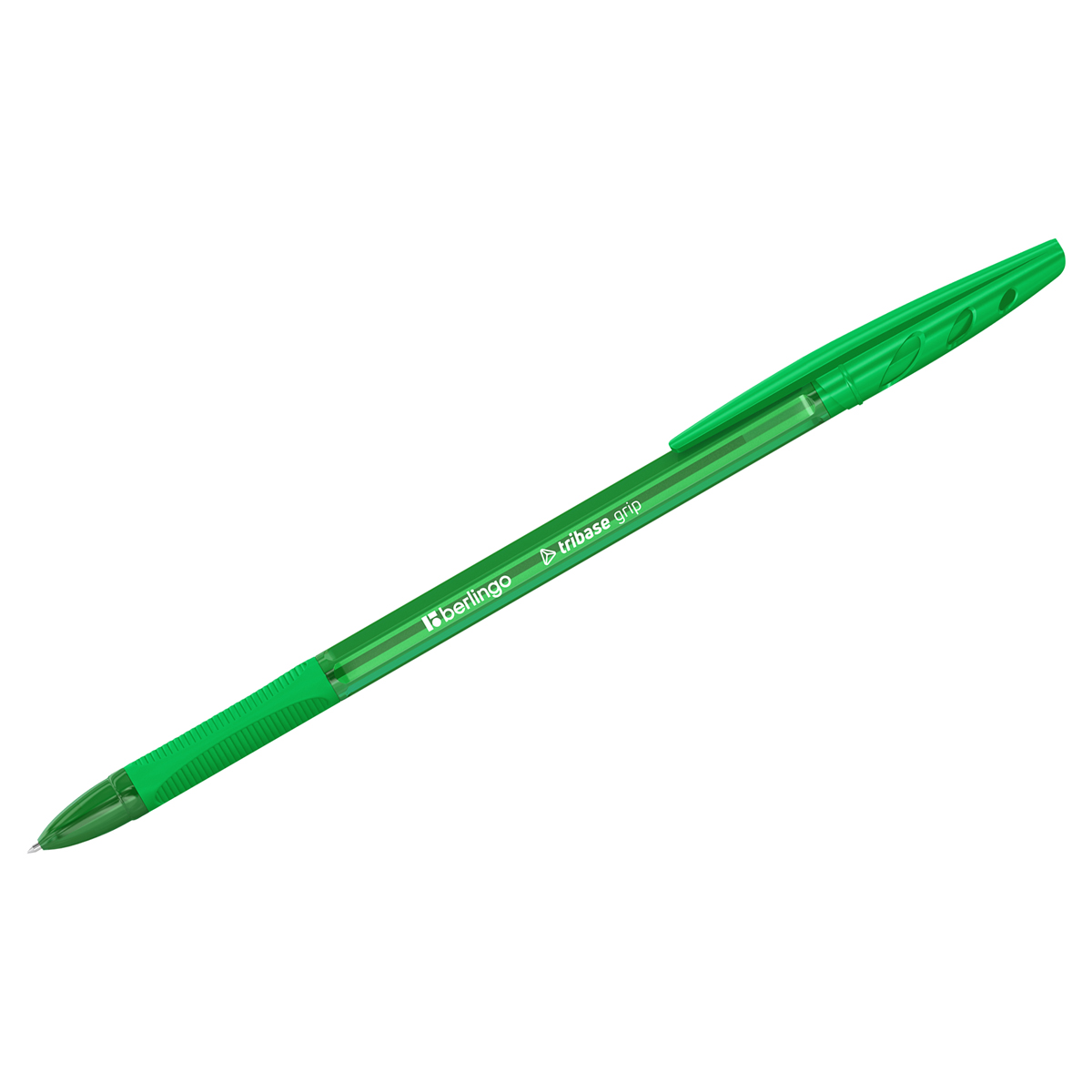 Ручка шариковая зеленая Berlingo 1мм грип
