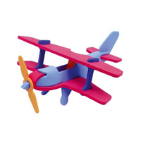 АКЦИЯ19 Игр Конструктор мягкий 3D Техник Самолет 9 деталей