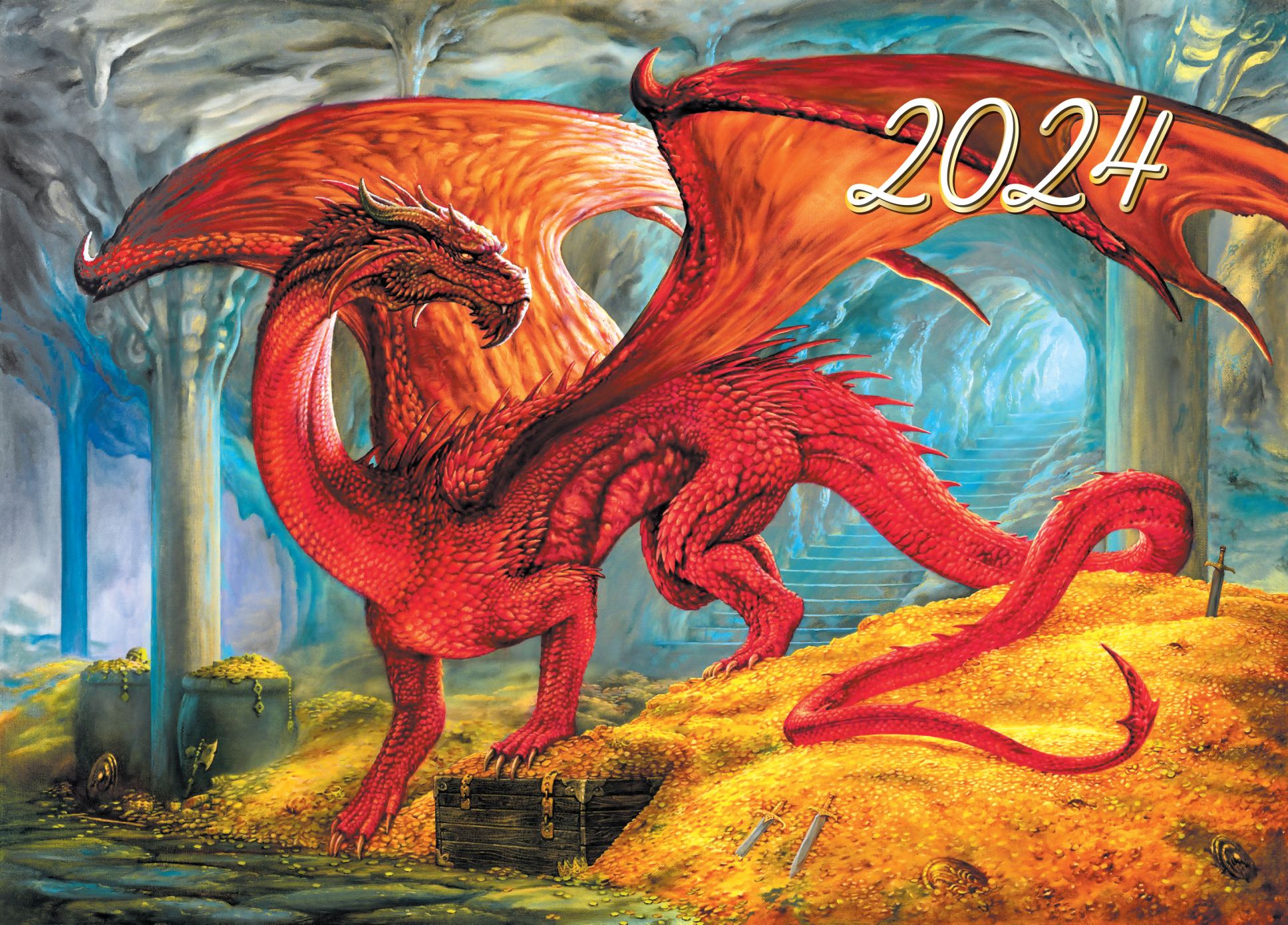 Календарь квартальный 2024 КВК-3 Дракон-хранитель сокровищ