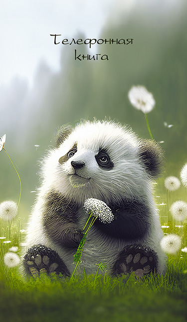 Телефонная книжка А5 Милая панда вырубка