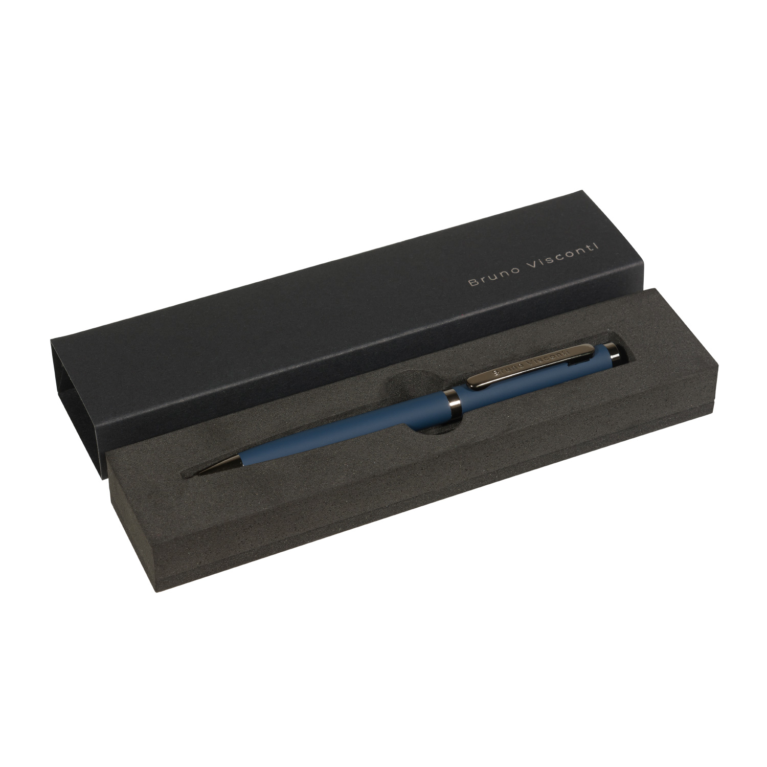 Ручка подар шар BV Firenze синяя 1мм авт (корпус синий, футляр черный)