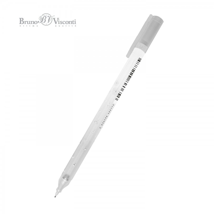 Ручка гелевая синяя BV UniWrite. Одуванчики 0,5мм