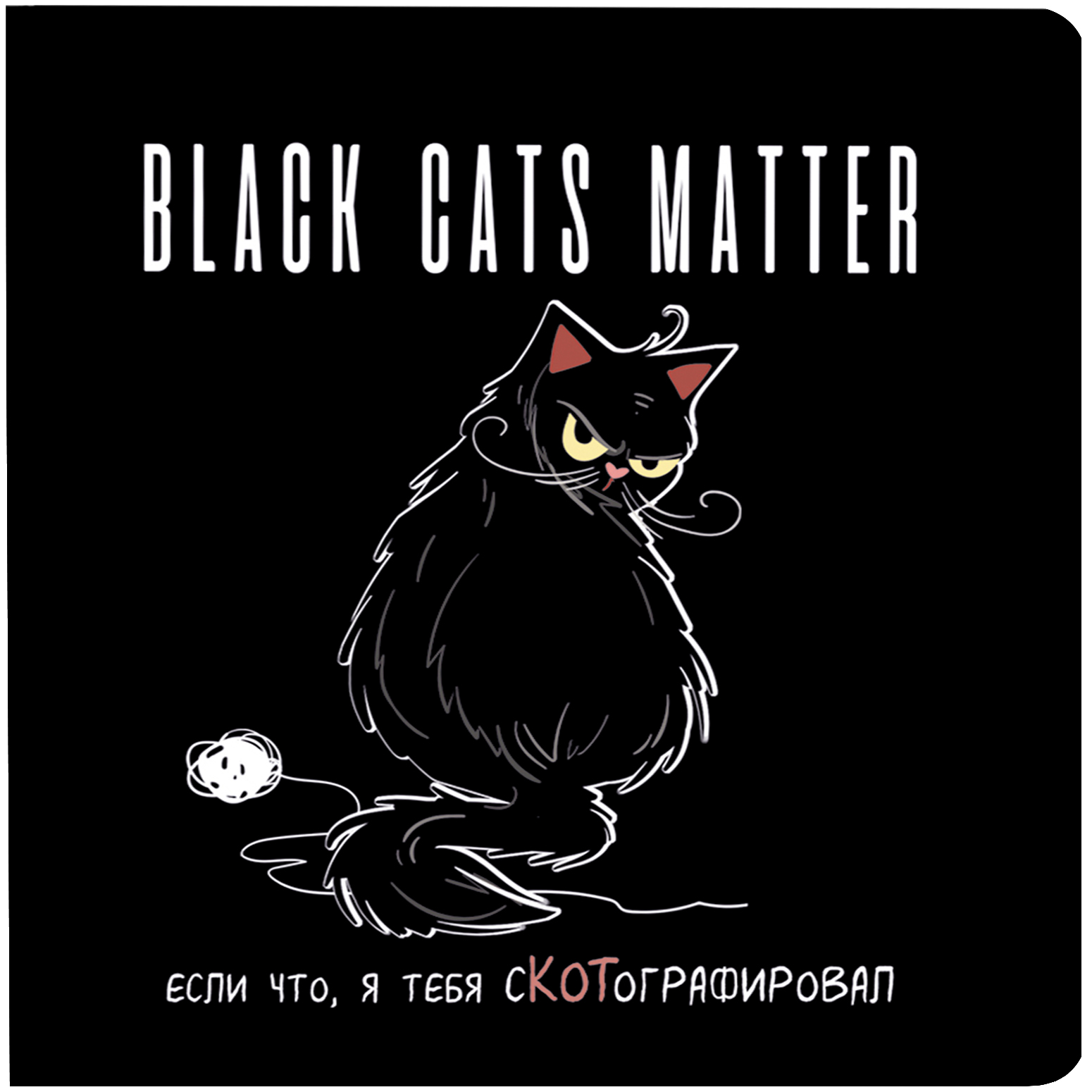 Зап. книжка А6+ 64л кл Black Cats Matter: Если что, я тебя сКОТографировал
