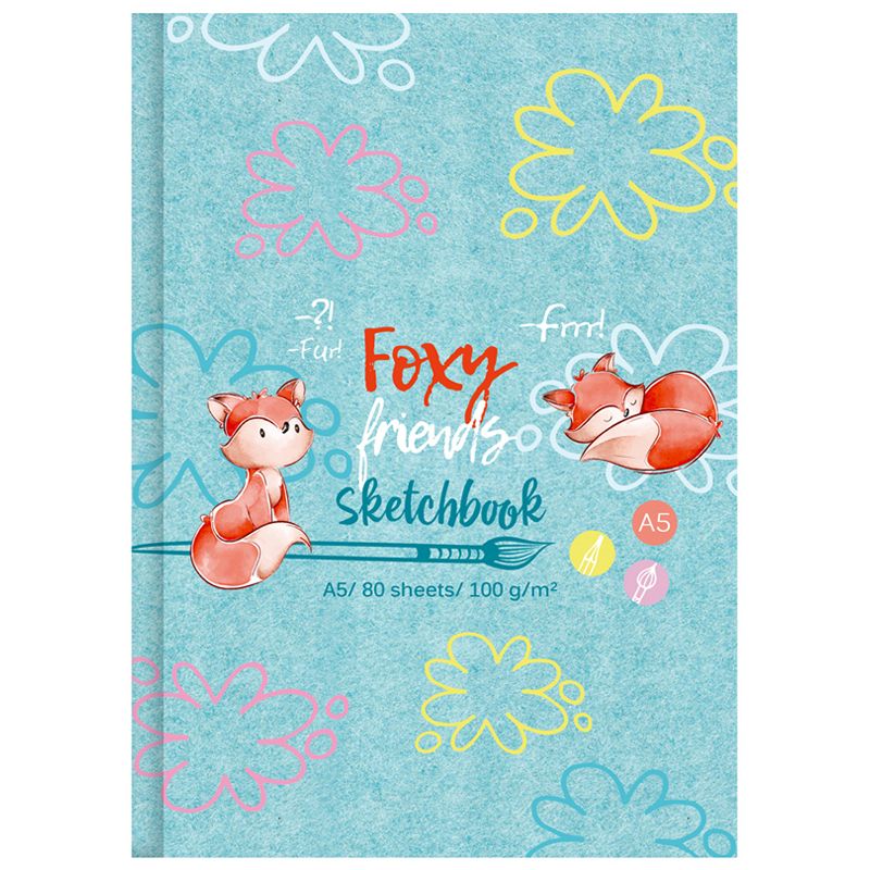 Скетчбук А5 80л тв BG Foxy sketch 100г/м2