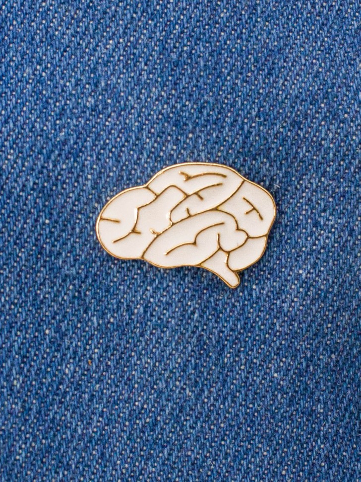 Сувенир Значок металл Алеф Brain
