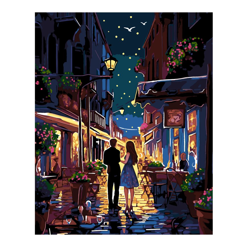 Творч Картина по номерам 40*50 Вечерняя романтика