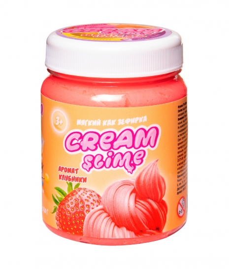 Слайм Cream-Slime с ароматом клубники 250г
