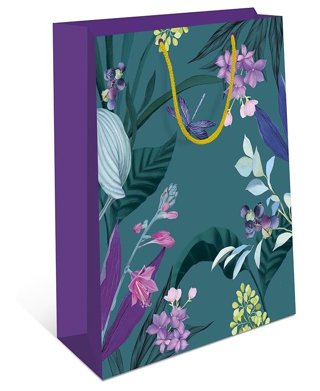 Сумка бум 0192.015 ягоды, цветы, листья на темно-зеленом