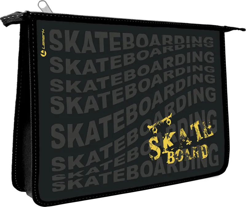 Папка для тетрадей А4 1отд на молнии Lamark SkateBoard black