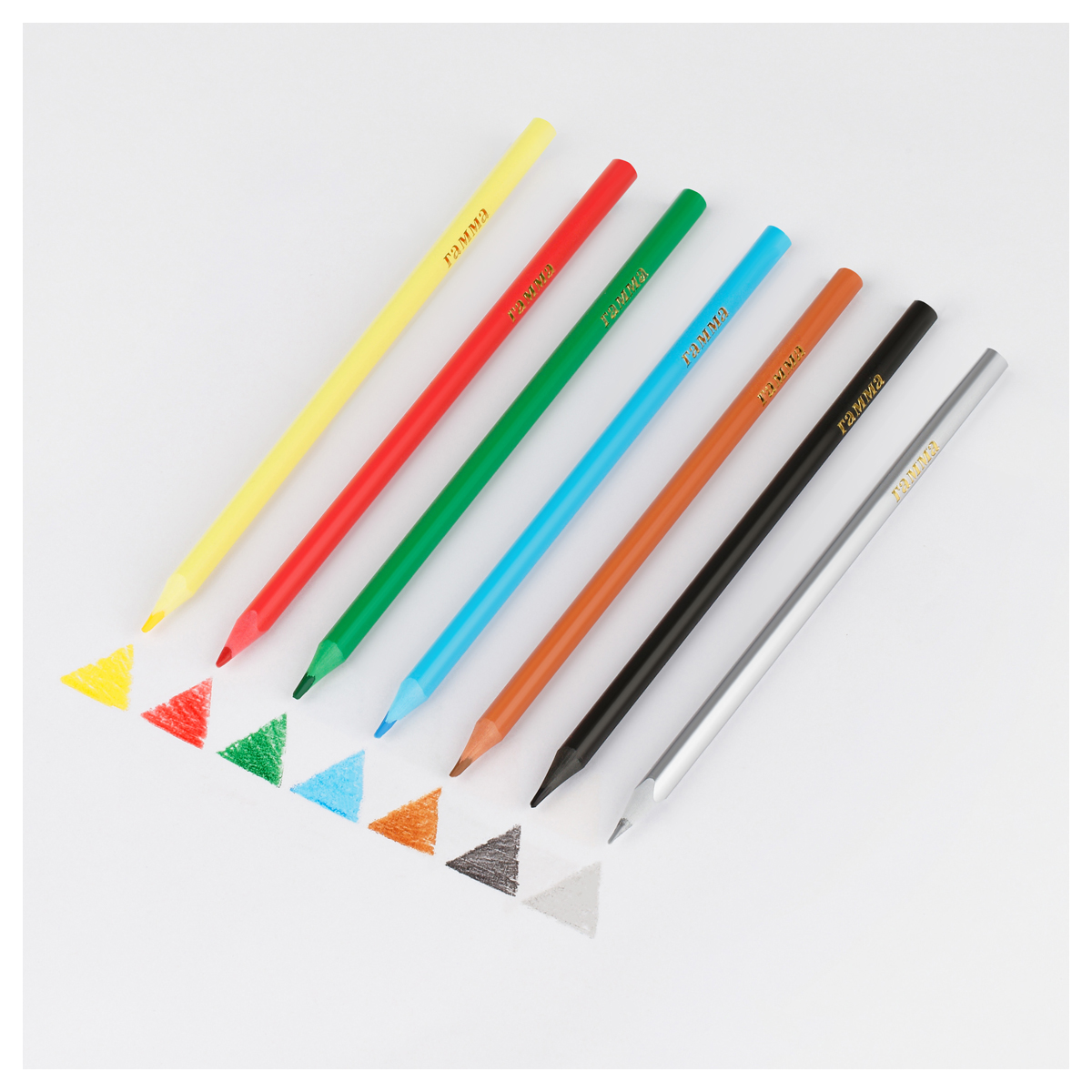 Карандаши цветные 6цв пластик Мультики (6цв. + 1 серебряный) трехгранные, заточен.