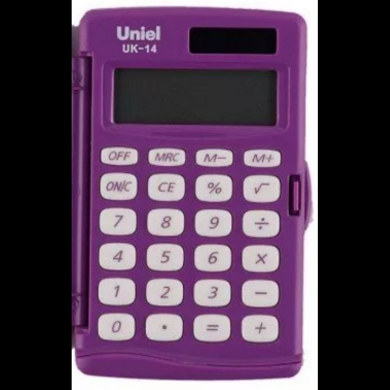 Калькулятор карманный 8 разр. Uniel пурпурный 190*60*10