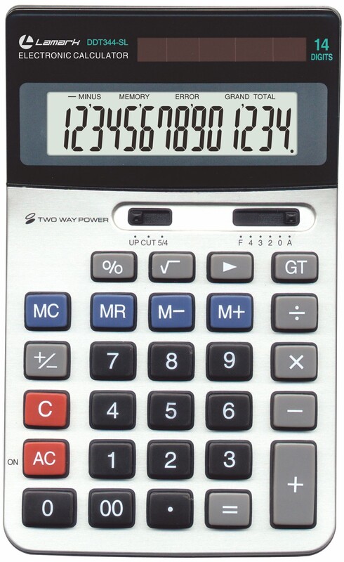 Калькулятор настольный 14 разр. Lamark серебристый 168,5х104х22 мм, 2-ое питание