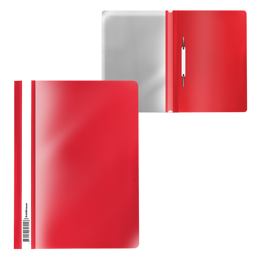 Папка-скоросшиватель верх прозрачный EK Fizzy Classic красный
