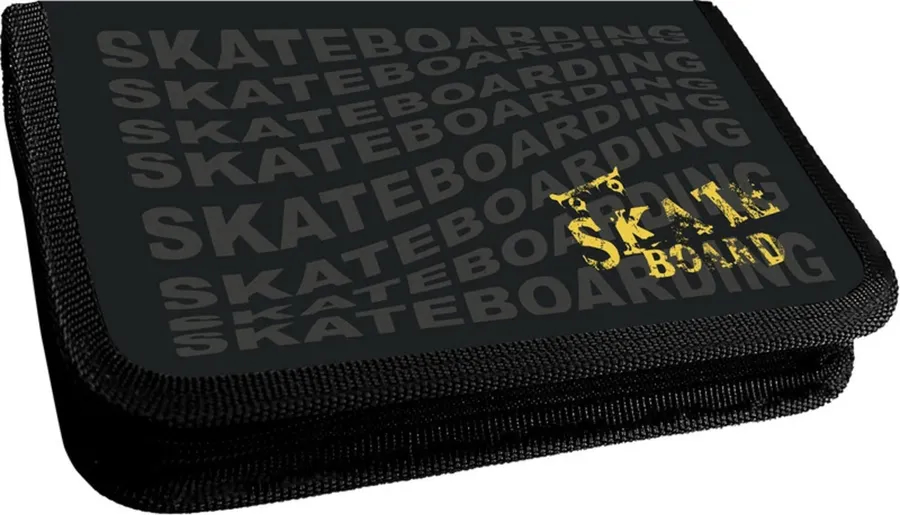Пенал 1 отд пуст Lamark SkateBoard black, 115х205х30 мм