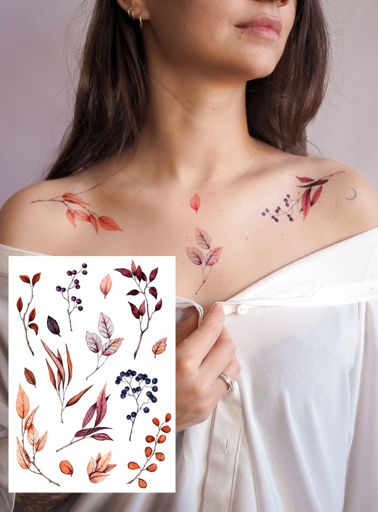 Творч Цветные переводные татуировки смываемые