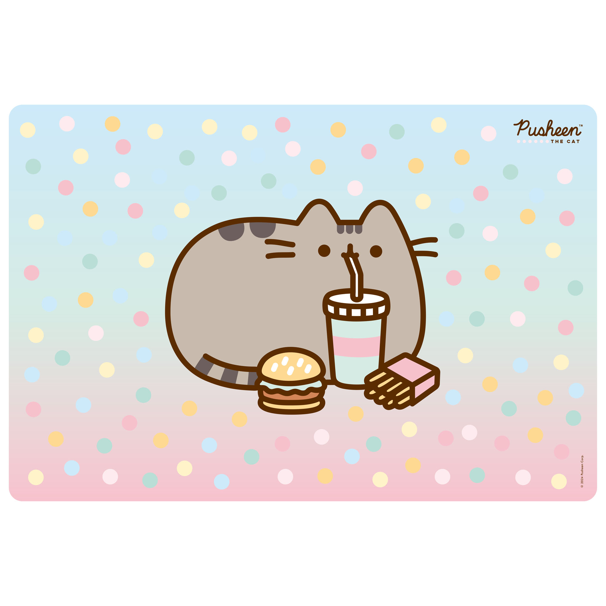 Коврик настольный детский А3 Pusheen