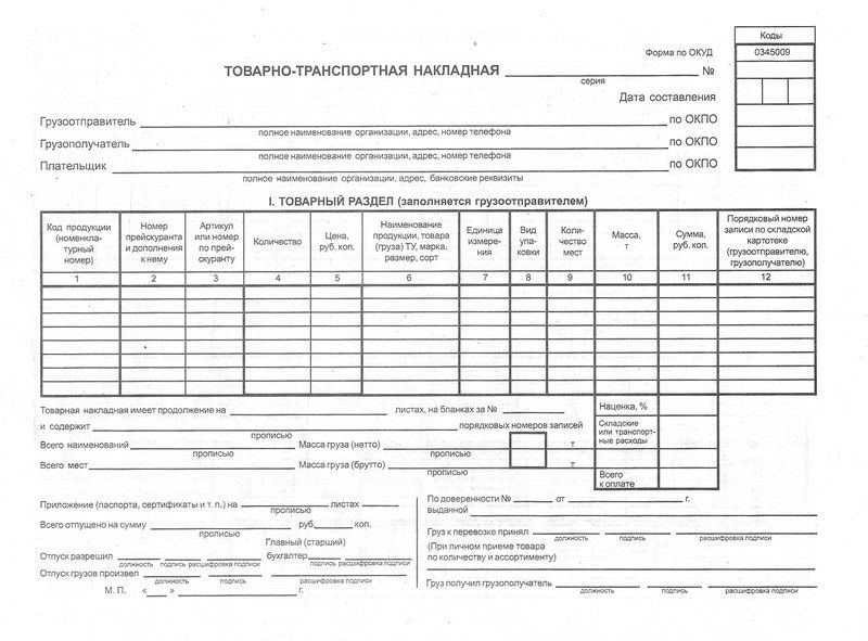 Бланк Накладная А5 100шт
