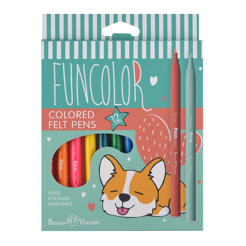 Фломастеры 12 цв BV FunColor к/к