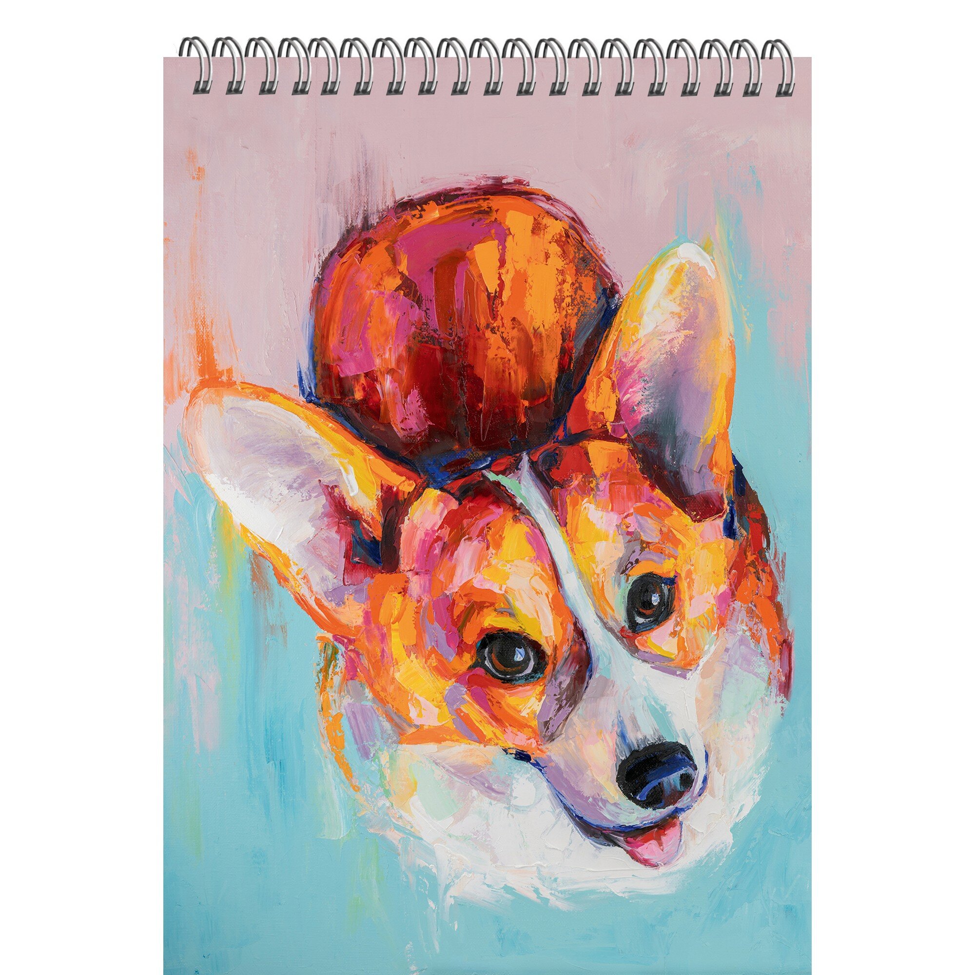 Блокнот А6 60л кл спир Корги