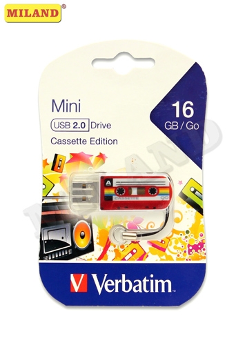 Флэш-карта USB 16GB Verbatim Mini Cassette Edition Red М