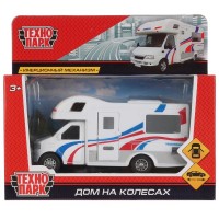 Машина Дом на колесах 12,5см, металл, открыв. бок. дверь, инерц.