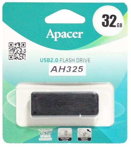 Флэш-карта 32GB Apacer USB AH325 Black