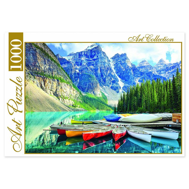 Пазл 1000 Artpuzzle Горное озеро и лодки
