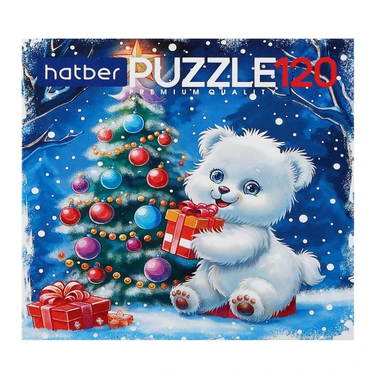 Пазл 120 Premium Мишка с подарками
