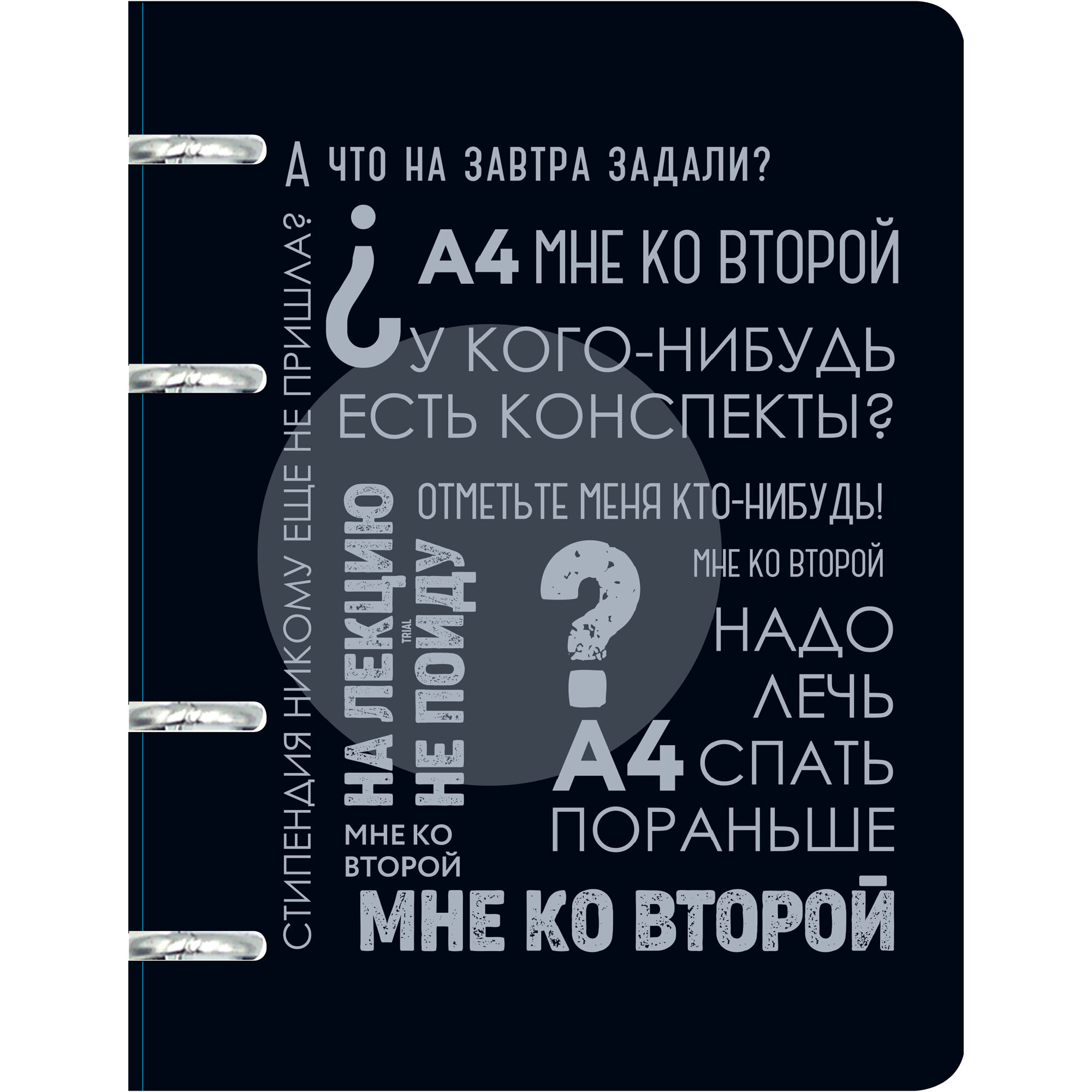 Тетрадь на кольцах пласт 100л Такие студенты