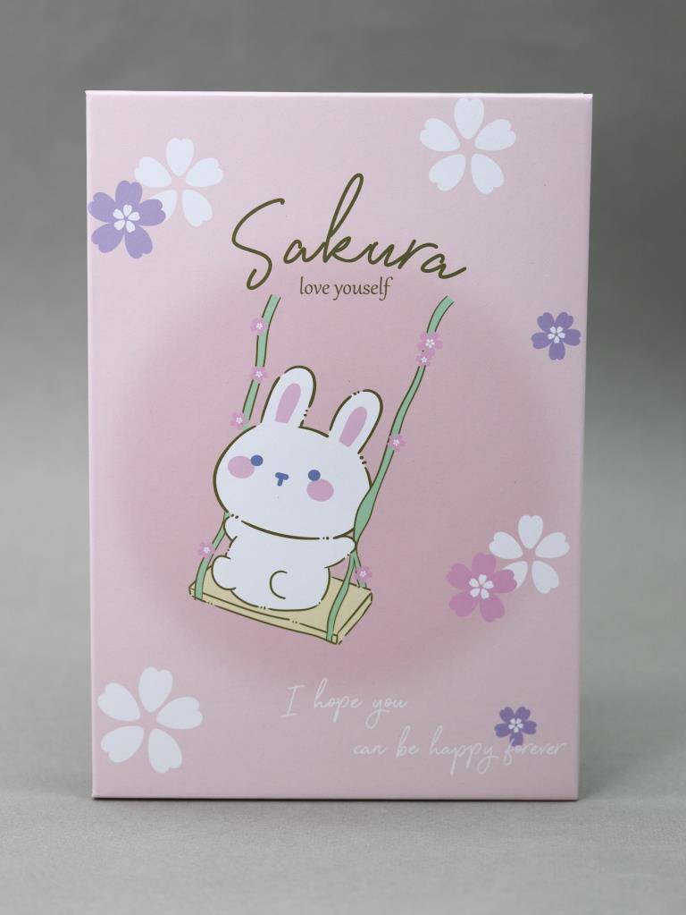 Сувенир Зеркало раскладное 15*21см Sakura hare swing, pink