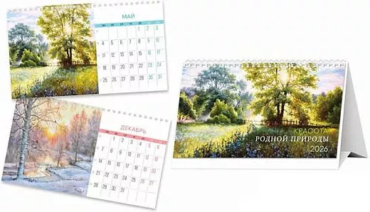 Календарь настольный 2026 (домик) Родная природа