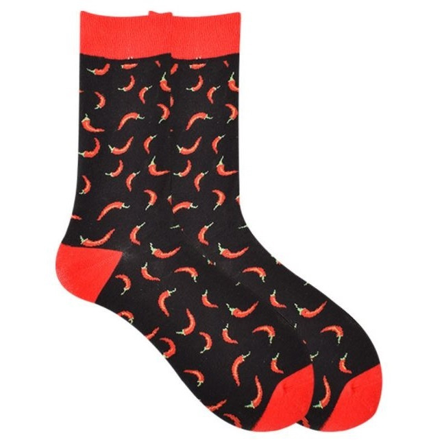 Сувенир Носки мужские черные Krumpy Socks Перчики р.40-45 СКИДКА 10%