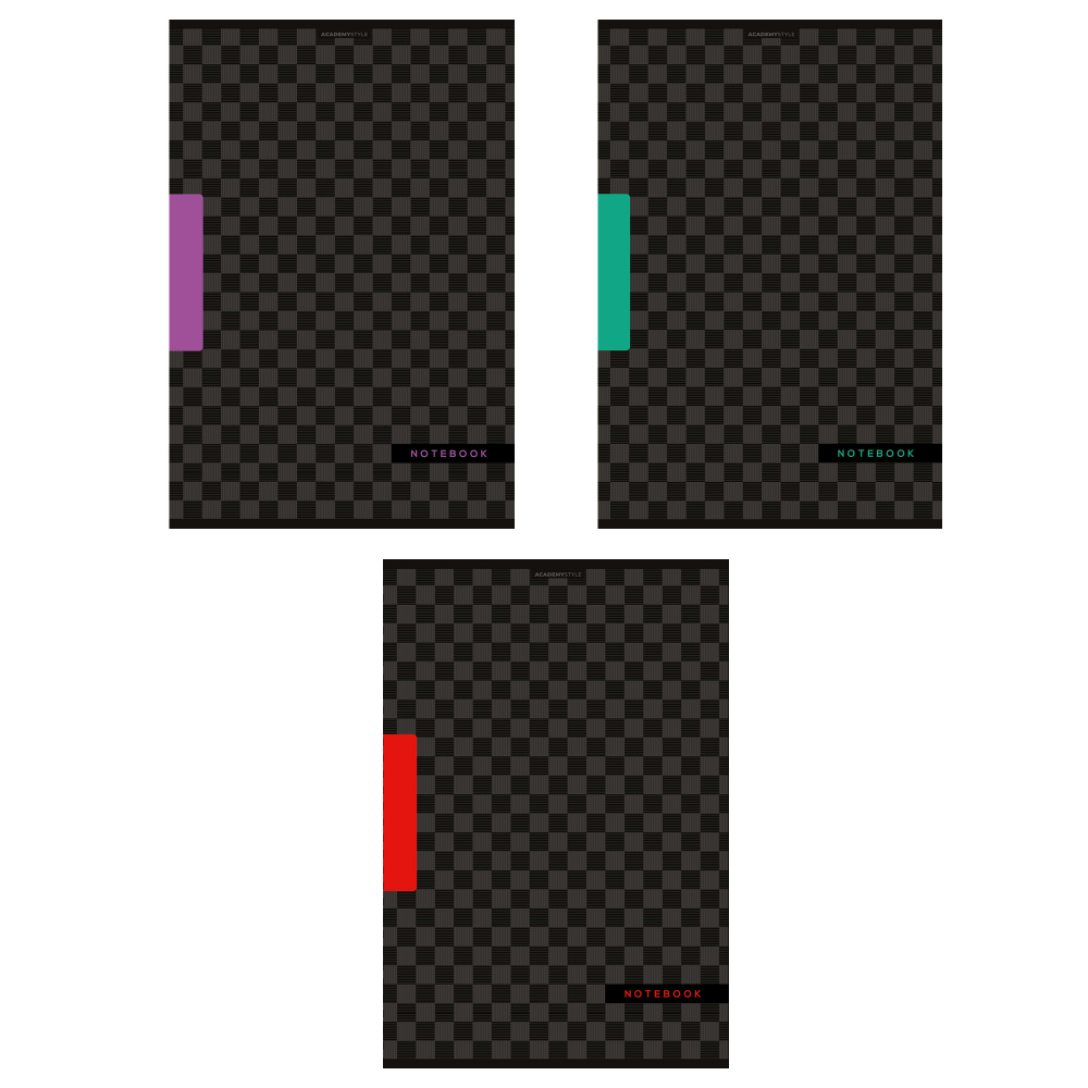 Тетрадь А4 48л кл Черная шахматка