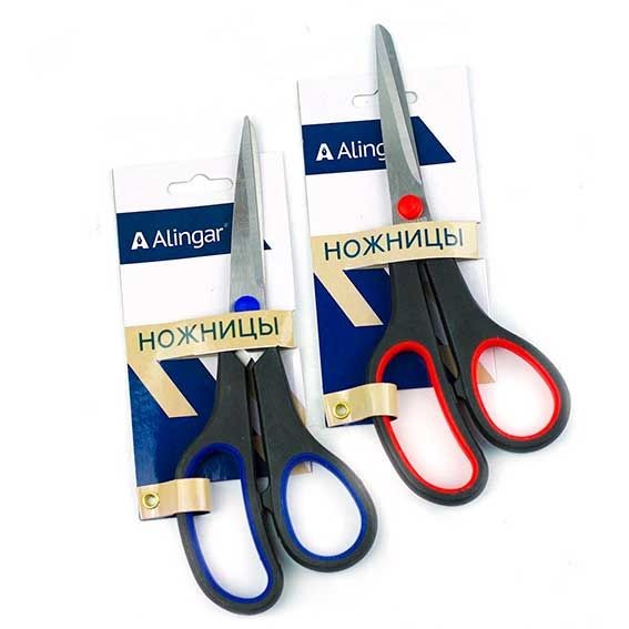 Ножницы 170 мм Alingar черн-крас ручка