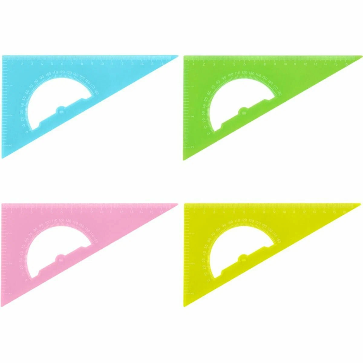 Треугольник пластик. 16см 30гр NEON Cristal прозр