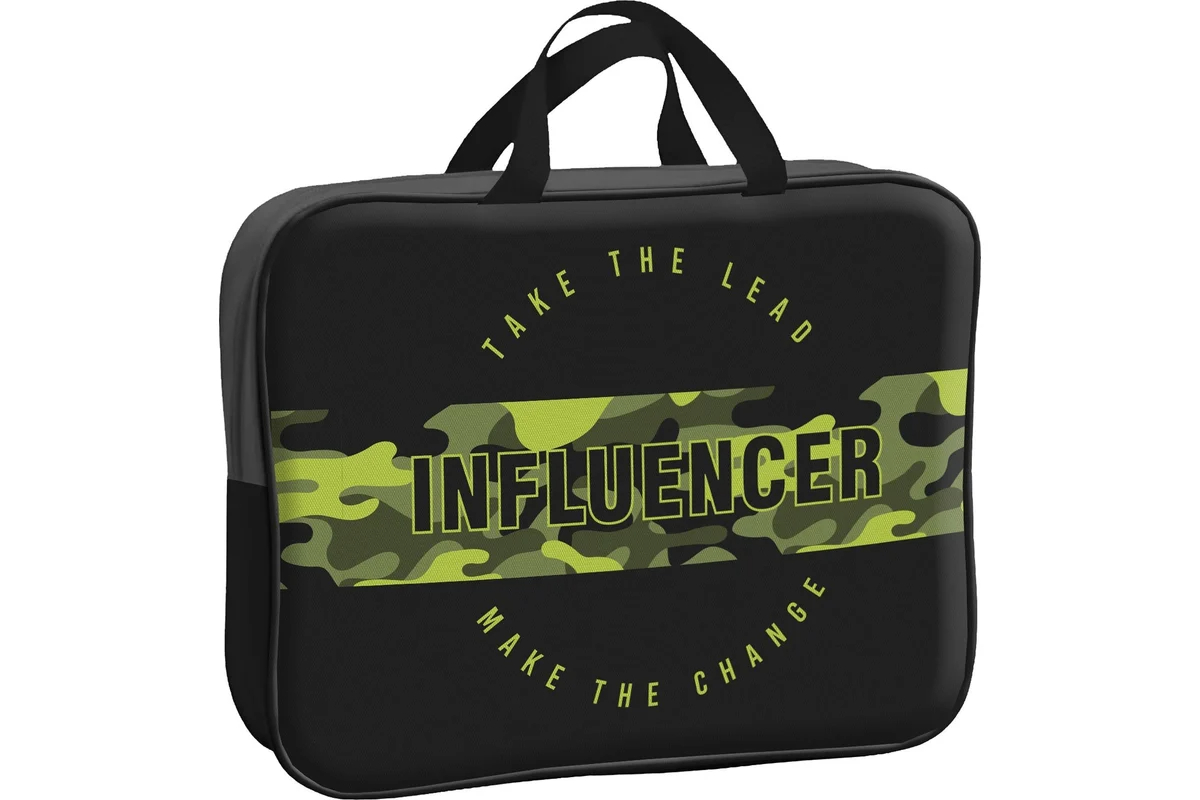Сумка А4 тканевая INFLUENCER на молнии с ручками
