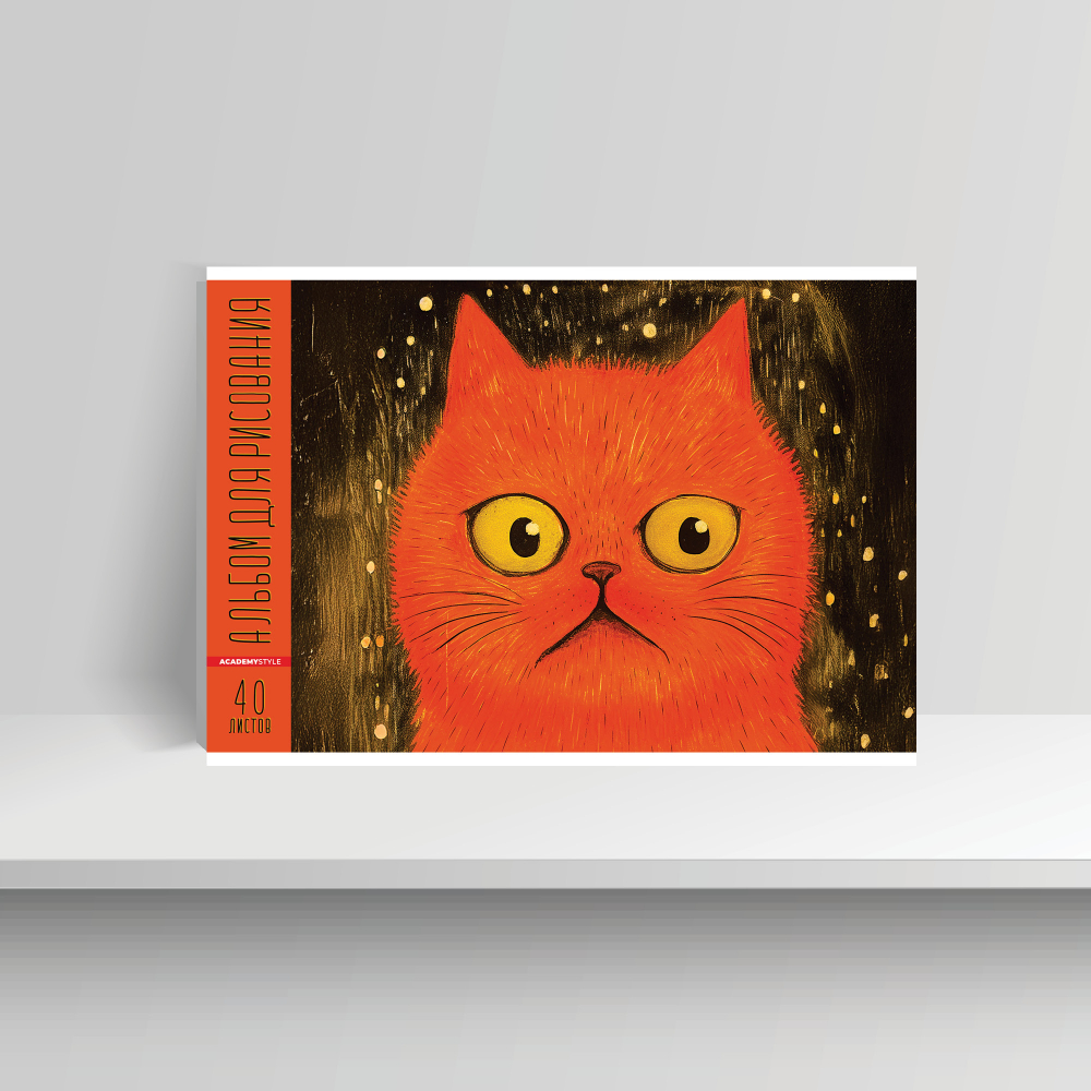 Альбом д/рис 40л Рыжик скрепка