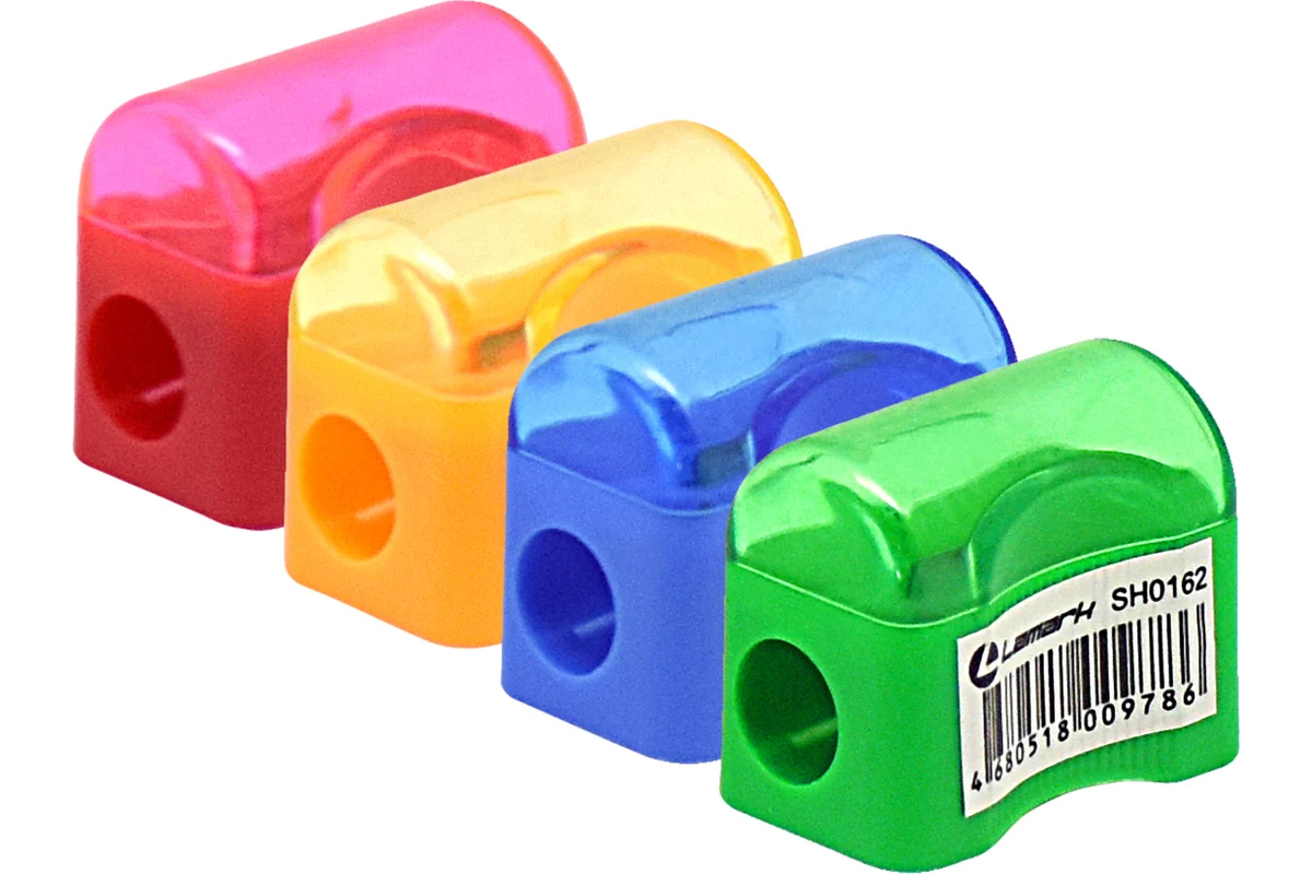 Точилка 1отв Lamark прямоугольная с контейнером ассорти