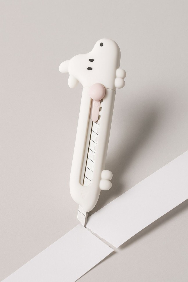 Нож 11мм сув мини Dog sideways", beige