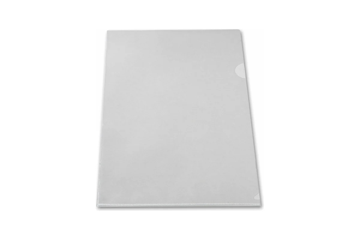 Папка-уголок 1 отд прозрачная матовая 0,18 мм А4