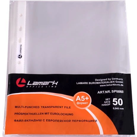 Вкладыш д/папок А5 мультифора 45мк Lamark